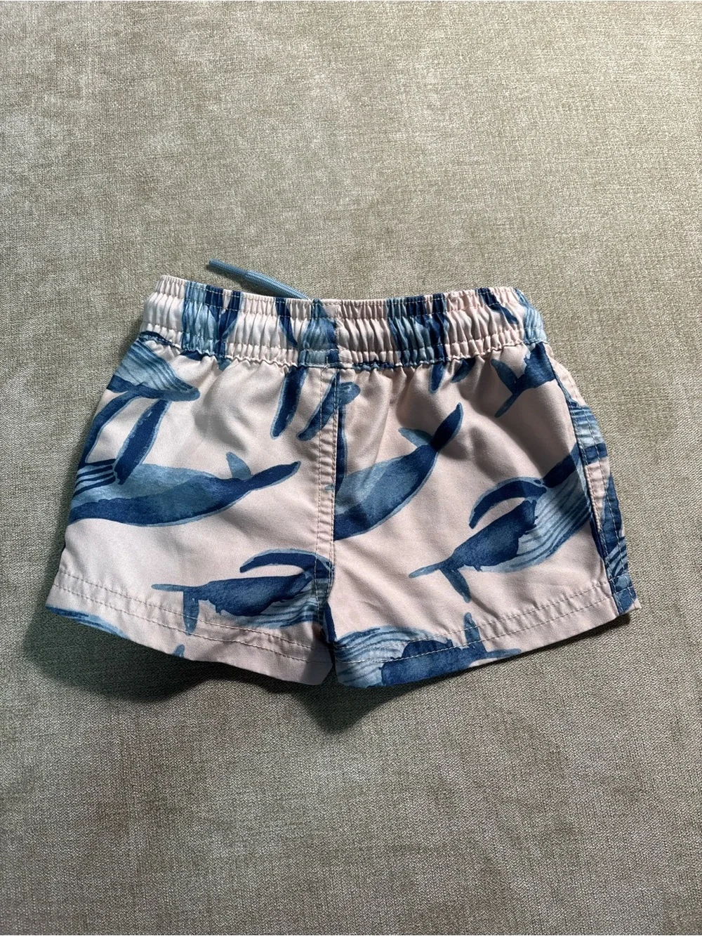 Carter's Blue Whale Print Kids Swim Trunks